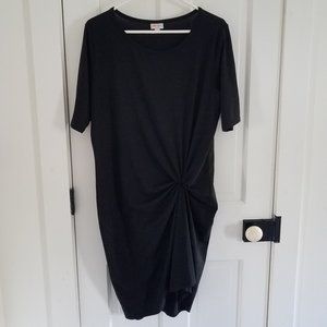 LuLaRoe Black Gathered Front Dress